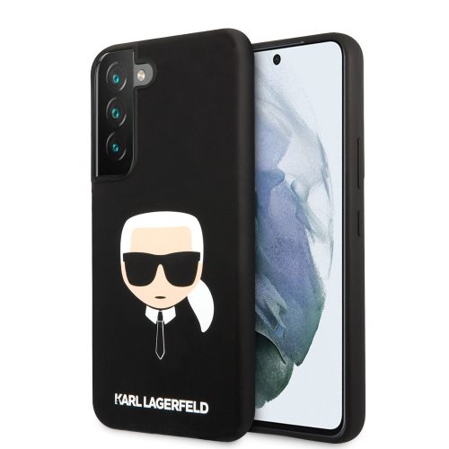 Karl Lagerfeld Samsung Galaxy S22 Silicone Karl's Head (KLHCS22SSLKHBK) hátlap, tok, fekete