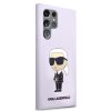Karl Lagerfeld Samsung Galaxy S23 Ultra Silicone Ikonik (KLHCS23LSNIKBCU) hátlap, tok, lila