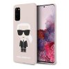 Karl Lagerfeld Samsung Galaxy S20 Silicone Karl Iconic Full Body szilikon (KLHCS62SLFKPI) hátlap, tok, rózsaszín