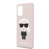 Karl Lagerfeld Samsung Galaxy S20 Plus Silicone Karl Iconic Full Body szilikon (KLHCS67SLFKPI) hátlap, tok, rózsaszín