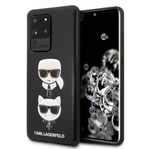 Karl Lagerfeld Samsung Galaxy S20 Ultra Karl and Choupette (KLHCS69KICKC) hátlap, tok, fekete
