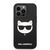 Karl Lagerfeld iPhone 14 Pro Silicone Choupette Head Magsafe (KLHMP14LSLCHBK) hátlap, tok, fekete