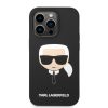Karl Lagerfeld iPhone 14 Pro Silicone Choupette Head Magsafe (KLHMP14LSLKHBK) hátlap, tok, fekete