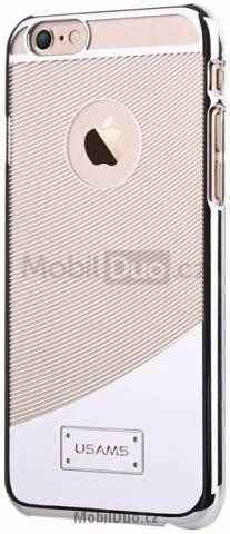 Apple iPhone 6/6S átlátszó műanyag hátlap ,tok, USAMS E-plating, ezüst