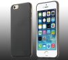Apple iPhone 6 Plus, USAMS Metallica oldalt átlátszó, hátul fémes hatású TPU tok, fekete