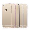 Apple iPhone 6/6S USAMS Slim 2in1 átlátszó szilikon TPU tok színes műanyag kerettel, ezüst