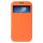 Baseus Folio Window Samsung Galaxy S4 I9500 oldalra nyíló tok, narancs
