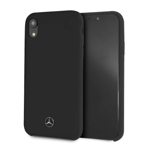 Mercedes-Benz iPhone Xr Silicone Microfiber (MEHCI61SILBK) hátlap, tok, fekete