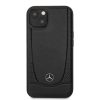 Mercedes iPhone 14 Leather Urban valódi bőr (MEHCP14SARMBK) hátlap, tok, fekete