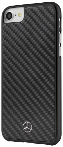 Mercedes-Benz iPhone 6 Plus/7 Plus/8 Plus Dynamic Real Carbon Fiber hátlap, tok, fekete