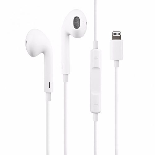 Apple gyári MMTN2ZM/A vezetékes lightning headset, fülhallgató, (bontott doboz), fehér