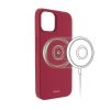 Hama Magsafe Magcase Finest Feel Pro iPhone 14, magsafe kompatibilis hátlap, tok, piros