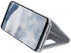 Clear View Case cover Samsung Galaxy A12 oldalra nyíló tok, ezüst