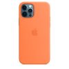 Apple gyári iPhone 12/12 Pro MagSafe kompatibilis szilikon hátlap, tok, narancssárga