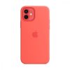Apple gyári iPhone 12/12 Pro MagSafe kompatibilis szilikon hátlap, tok, rózsaszín