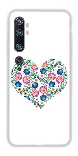 Casegadget iPhone 7/8/SE (2020)/SE (2022) Folk White Heart, hátlap, tok, mintás, színes