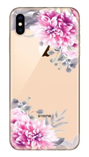 Casegadget iPhone X/Xs White Flowers, hátlap, tok, mintás, színes