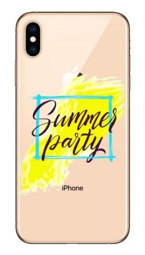 Casegadget iPhone Xr Summer Party, hátlap, tok, mintás, színes