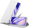 Smart Magnetic Samsung Galaxy A8 Plus (2018) oldalra nyíló tok, ezüst