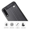 Samsung Galaxy A7 (2018) Litchi Skin Case hátlap, tok, fekete