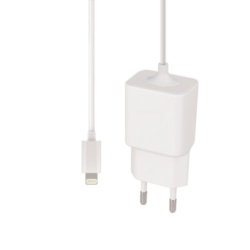 MaxLife MXTC-03 iPhone lightning hálózati töltő és kábel, 1A, 1m, fehér