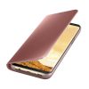 Clear View Case cover Samsung Galaxy S10 Lite/A91 oldalra nyíló tok, rózsaszín