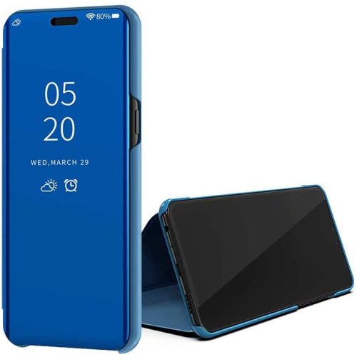 Clear View Case cover Samsung Galaxy A51 oldalra nyíló tok, kék