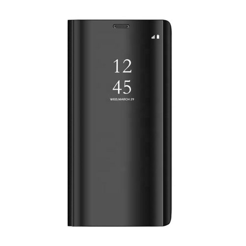 Clear View Case cover Huawei P30 Lite oldalra nyíló tok, fekete