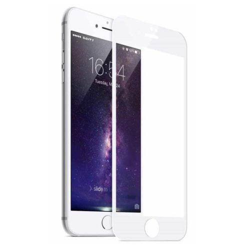 iPhone 7 Plus/8 Plus 5D Full Glue teljes kijelzős edzett üvegfólia, 9H keménységű, fehér