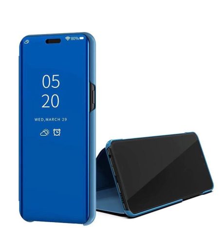 Clear View Case cover Huawei P40 Lite E/Y7P oldalra nyíló tok, kék