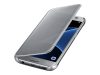 Clear View Case cover Samsung Galaxy A21s oldalra nyíló tok, ezüst