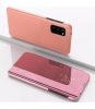 Clear View Case cover Samsung Galaxy A13 5G oldalra nyíló tok, rózsaszín