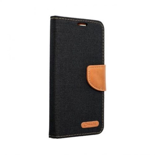 Canvas Case Xiaomi Mi 10T Lite 5G oldalra nyíló tok, fekete