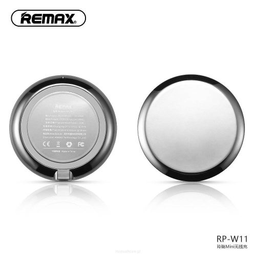 Remax RP-W11 Qi Wireless Charger, univerzális vezeték nélküli töltő, ezüst