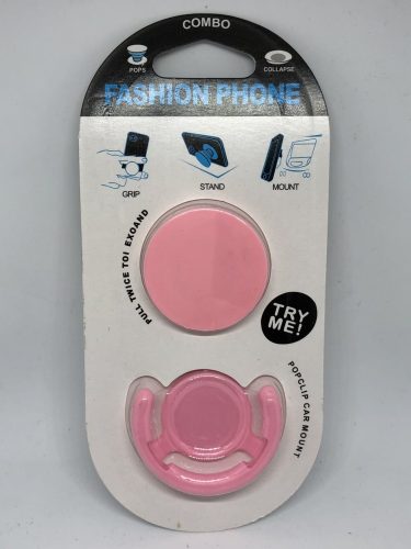 Pop Socket autós telefon tartóval, pink