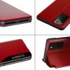 Eco Leather View Case Samsung Galaxy S21 oldalra nyíló tok, piros