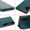 Eco Leather View Case Samsung Galaxy S21 Ultra oldalra nyíló tok, zöld