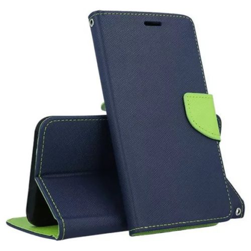 Smart Fancy Samsung Galaxy S21 FE oldalra nyíló tok, kék-zöld