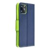 Smart Fancy Samsung Galaxy S21 FE oldalra nyíló tok, kék-zöld