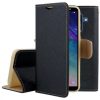 Smart Fancy Samsung Galaxy S21 FE oldalra nyíló tok, fekete-arany