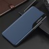Eco Leather View Case Samsung Galaxy S21 FE oldalra nyíló tok, sötétkék