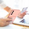 Card Case Silicone Samsung Galaxy S23 hátlap, tok rózsaszín