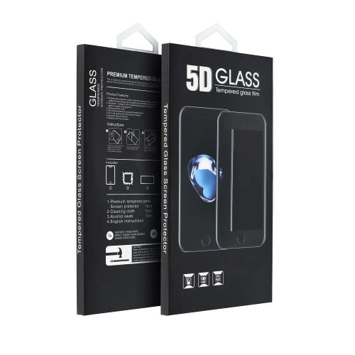 Xiaomi Redmi Note 9 5G 5D Full Glue teljes kijelzős edzett üvegfólia (tempered glass) 9H keménységű, fekete