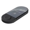 X416 3in1 Qi Wireless Charger, AirPods, Apple Watch és mobiltelefon vezeték nélküli töltő, 15W, fekete