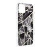 Marble Cosmo 07 iPhone 12/12 Pro márvány mintás, hátlap, tok, fekete