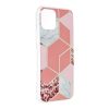 Marble Cosmo 02 iPhone 12 Mini márvány mintás, hátlap, tok, rózsaszín