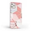 Marble Cosmo 02 iPhone X/Xs márvány mintás, hátlap, tok, rózsaszín