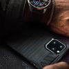 Carbon Case Flexible Samsung Galaxy A12 hátlap, tok, fekete
