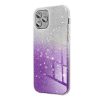 Glitter 3in1 Case Samsung Galaxy A12 hátlap, tok, ezüst-lila