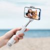 Baseus Ultra Mini Bluetooth selfie stick, szelfi bot, 67,5cm, távirányítóval, fehér